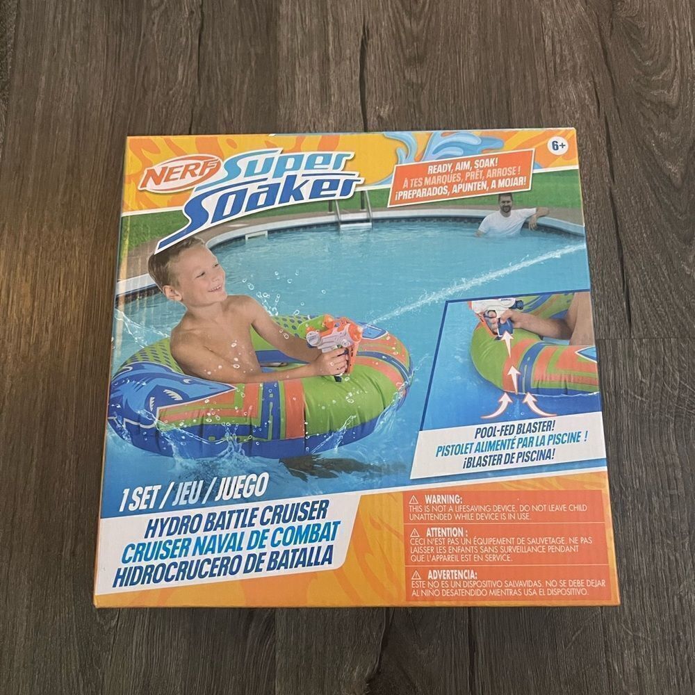 NERF Super Soaker Hydro Battle Cruiser Ride-On Inflatable Pool Float - Picture 2 of 2